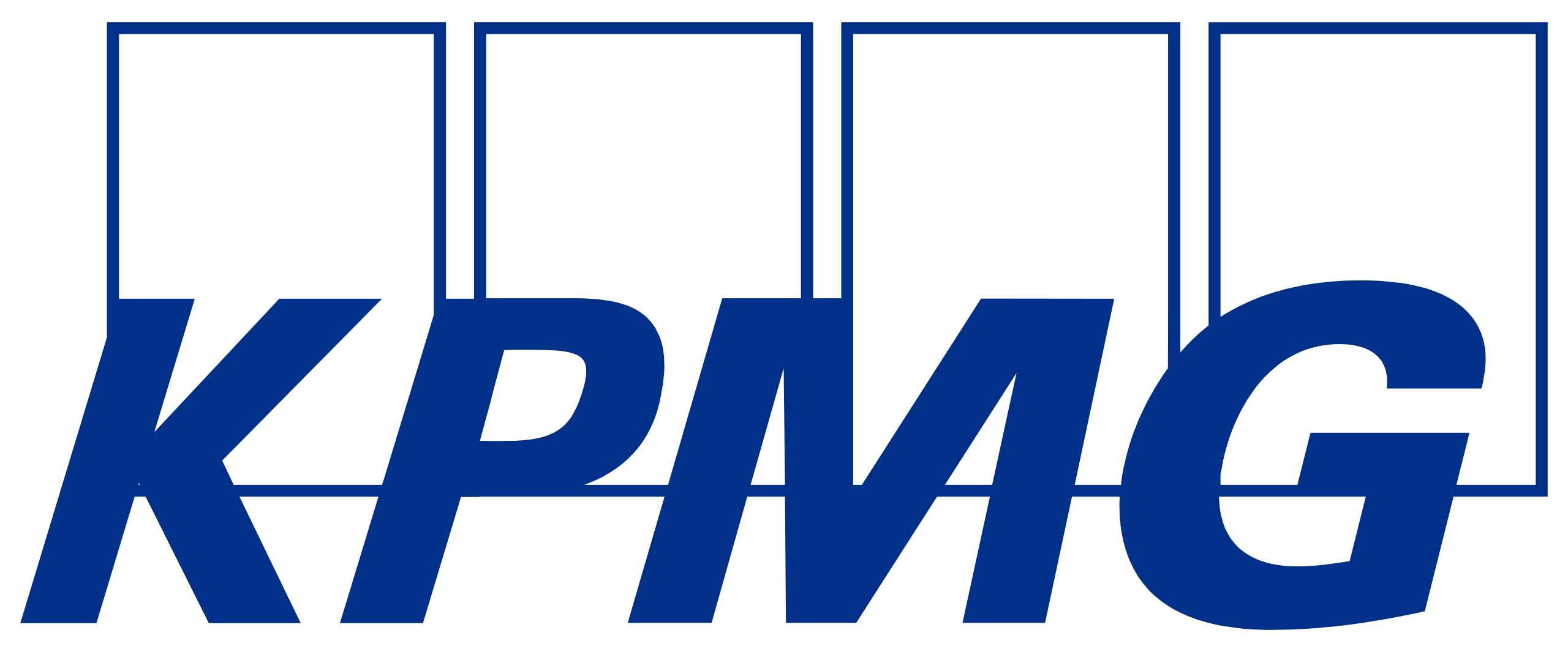 company logo for KPMG